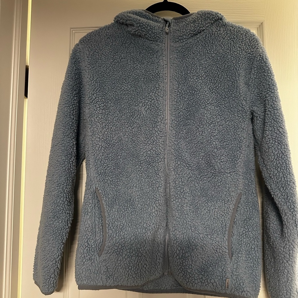 Cozy Blue Sherpa Zip-Up Jacket